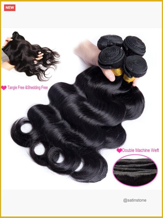 16A 100% Human Hair Body Wave Bundles 4 Bundles 16-22 Inch main image 5